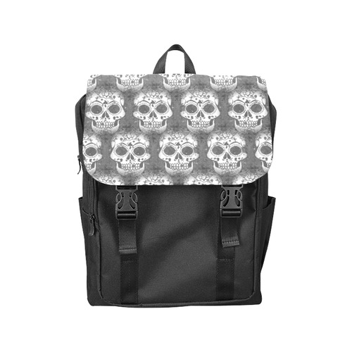 new skull allover pattern by JamColors Casual Shoulders Backpack (Model 1623)