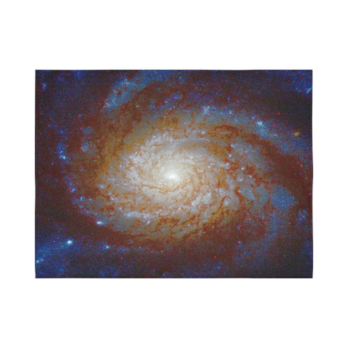 Spiral Galaxy Hubble Telescope Cotton Linen Wall Tapestry 80"x 60"