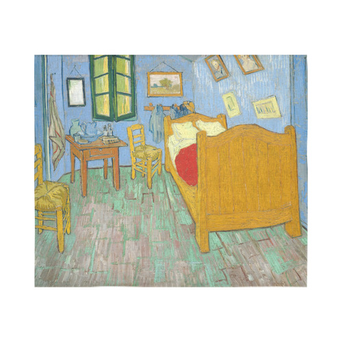 Van Gogh Bedroom in Arles Cotton Linen Wall Tapestry 60"x 51"