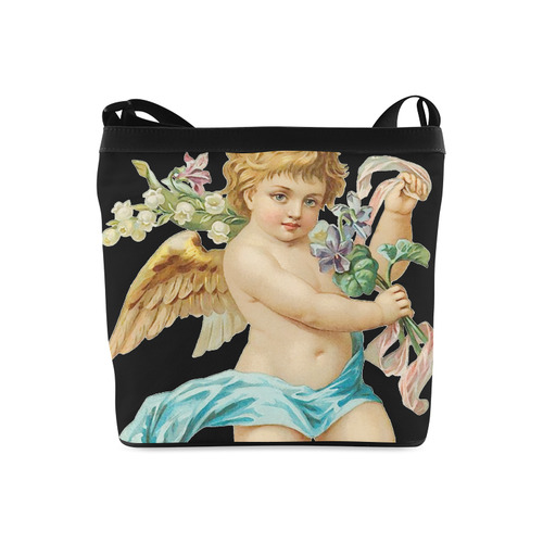 Vintage Easter Angel With Flowers Crossbody Bags (Model 1613)