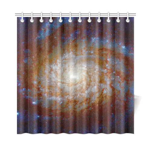 Spiral Galaxy Hubble Telescope Shower Curtain 72"x72"