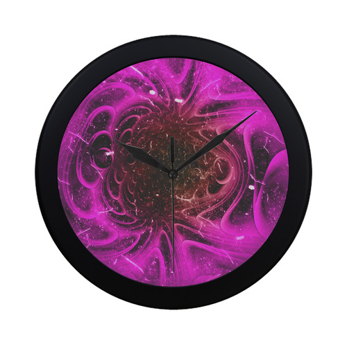Abstract design in purple colors Circular Plastic Wall clock