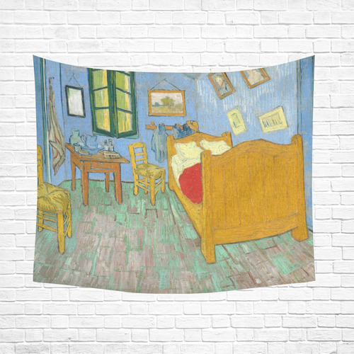 Van Gogh Bedroom in Arles Cotton Linen Wall Tapestry 60"x 51"