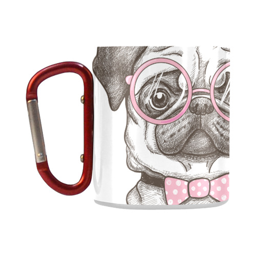 pug in glasses Classic Insulated Mug(10.3OZ)