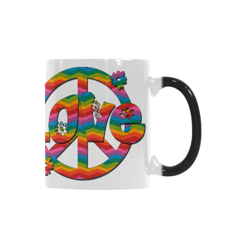Colorful Love and Peace Custom Morphing Mug