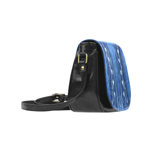 3D zip garment blue Classic Saddle Bag/Large (Model 1648)