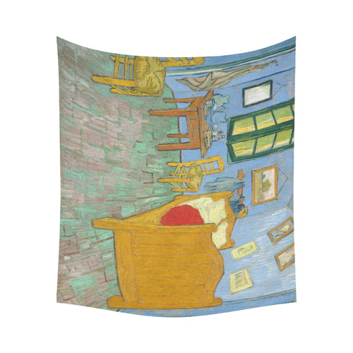 Van Gogh Bedroom in Arles Cotton Linen Wall Tapestry 60"x 51"