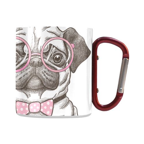 pug in glasses Classic Insulated Mug(10.3OZ)