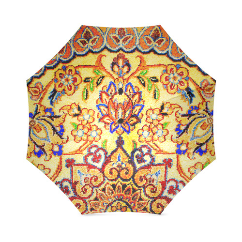 Beautiful Colorful Persian Floral Rug Foldable Umbrella (Model U01)