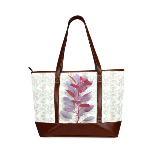 Red plant watercolor Tote Handbag (Model 1642)