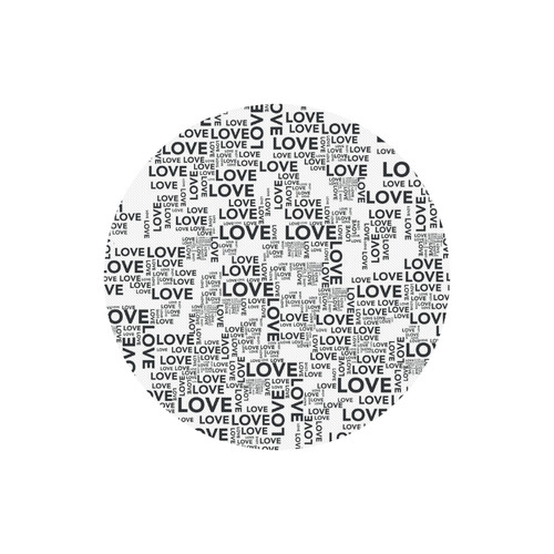 Love Words Round Mousepad
