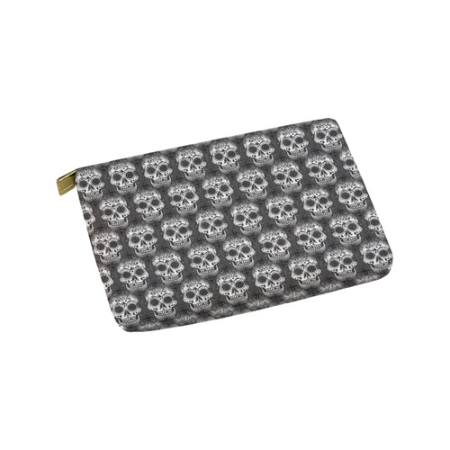new skull allover pattern 2 by JamColors Carry-All Pouch 9.5''x6''