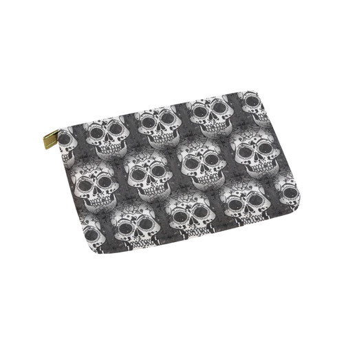 new skull allover pattern by JamColors Carry-All Pouch 9.5''x6''