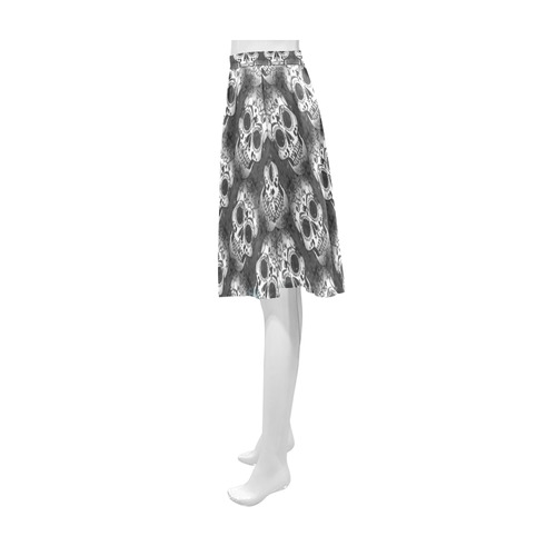 new skull allover pattern 2 by JamColors Athena Women's Short Skirt (Model D15)