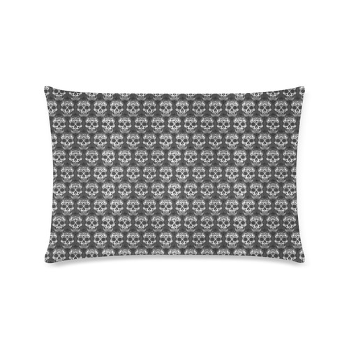 new skull allover pattern 3 by JamColors Custom Rectangle Pillow Case 16"x24" (one side)