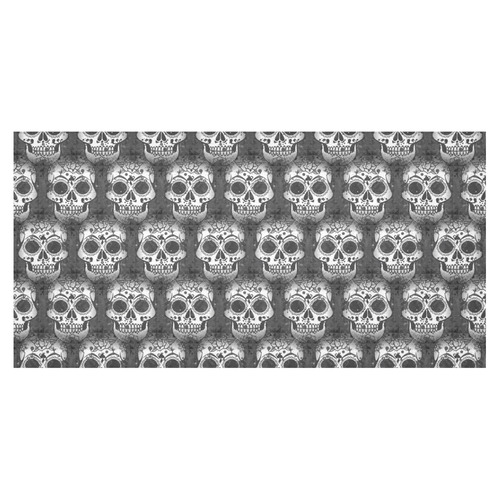new skull allover pattern 2 by JamColors Cotton Linen Tablecloth 60"x120"