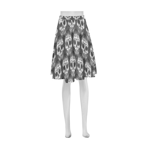 new skull allover pattern 2 by JamColors Athena Women's Short Skirt (Model D15)