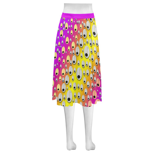 Happy And Merry Music Mnemosyne Women's Crepe Skirt (Model D16)