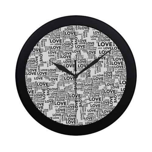 Love Words Circular Plastic Wall clock
