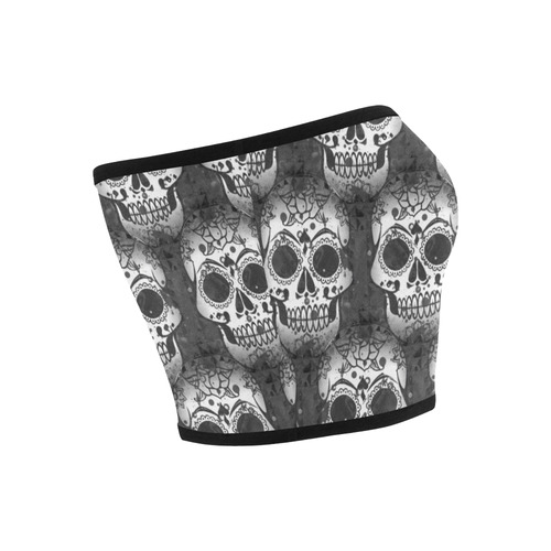 new skull allover pattern by JamColors Bandeau Top