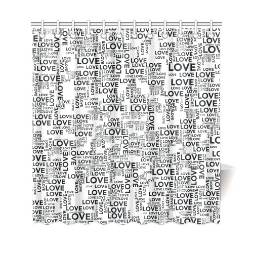 Love Words Shower Curtain 69"x72"