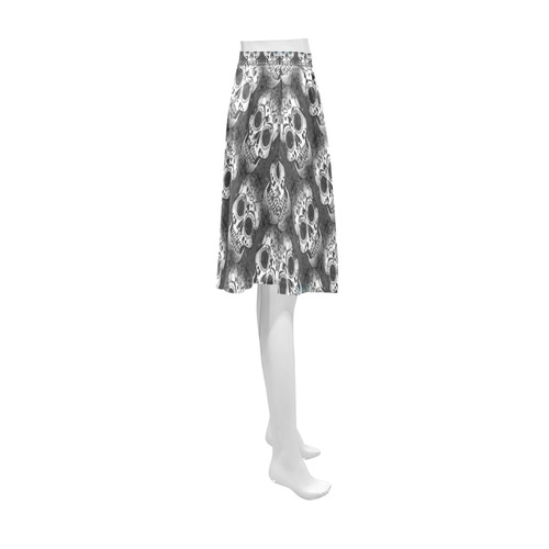 new skull allover pattern 2 by JamColors Athena Women's Short Skirt (Model D15)