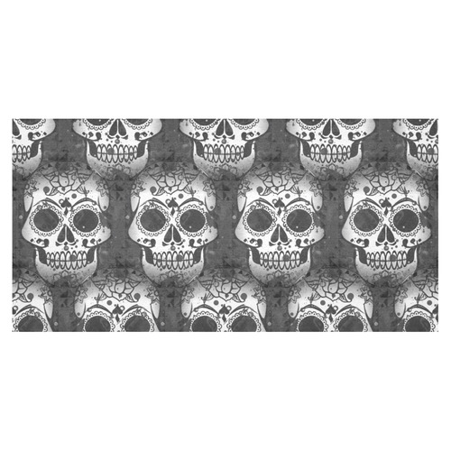 new skull allover pattern by JamColors Cotton Linen Tablecloth 60"x120"