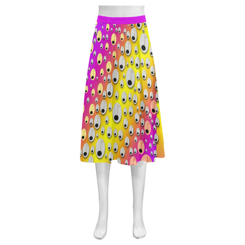 Happy And Merry Music Mnemosyne Women's Crepe Skirt (Model D16)