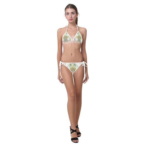 Feathers And Lace Custom Bikini Swimsuit (Model S01)