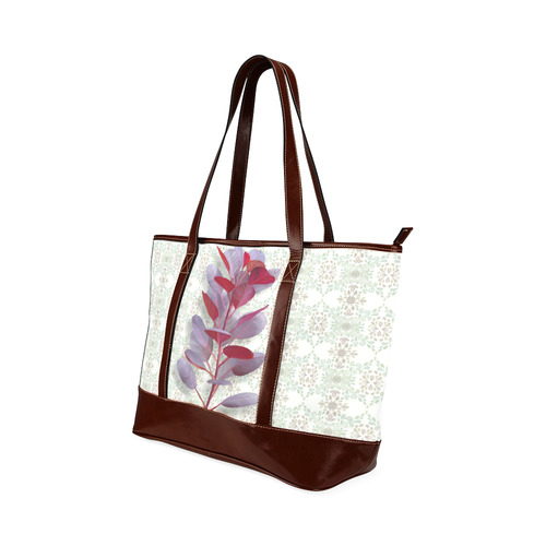 Red plant watercolor Tote Handbag (Model 1642)