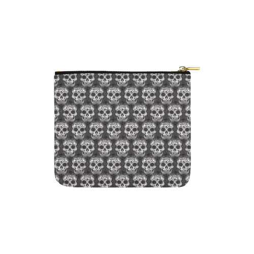 new skull allover pattern 2 by JamColors Carry-All Pouch 6''x5''