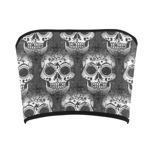 new skull allover pattern by JamColors Bandeau Top