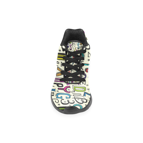 Letters Numbers Stars Typography Pattern Colored Men’s Running Shoes (Model 020)