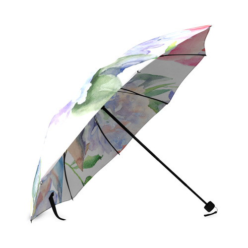 floral_hand_painted_watercolor Foldable Umbrella (Model U01)