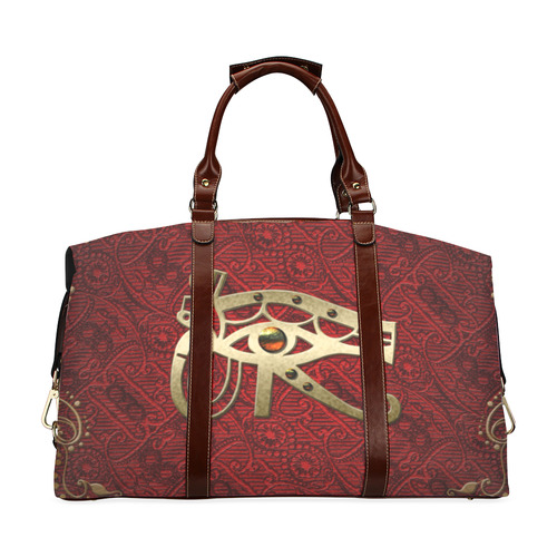 The all seeing eye in gold and red Classic Travel Bag (Model 1643) Remake