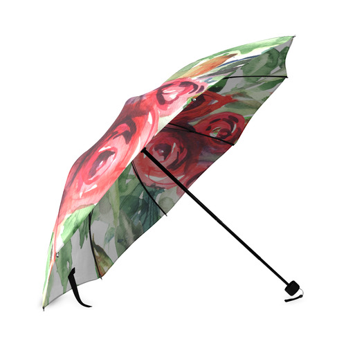 floral_hand_painted_watercolor Foldable Umbrella (Model U01)