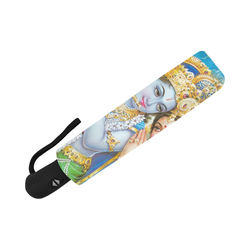 Krishna Radha Beautiful Hindu Landscape Auto-Foldable Umbrella (Model U04)