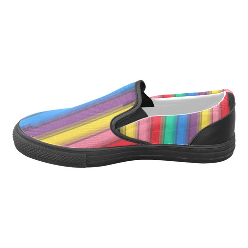 Colorful statement Slip-on Canvas Shoes for Men/Large Size (Model 019)