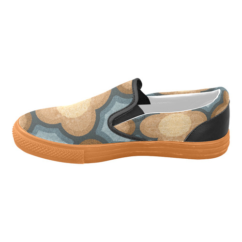 Brown and Blue Floral Pattern