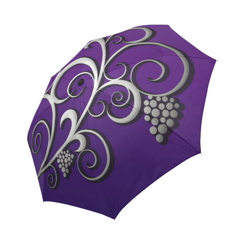 Grape Vine Beautiful Vintage Floral Auto-Foldable Umbrella (Model U04)