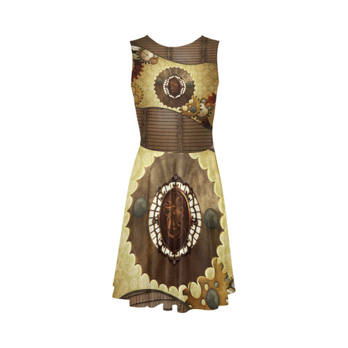 Steampunk, the noble design Sleeveless Ice Skater Dress (D19)