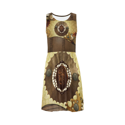 Steampunk, the noble design Sleeveless Ice Skater Dress (D19)