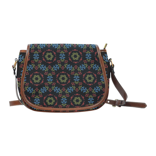 Kaleido Fun 21 by FeelGood Saddle Bag/Small (Model 1649) Full Customization