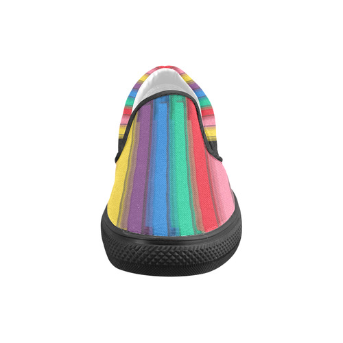 Colorful statement Slip-on Canvas Shoes for Men/Large Size (Model 019)