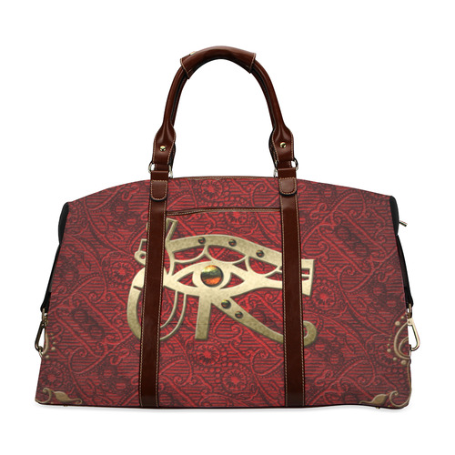 The all seeing eye in gold and red Classic Travel Bag (Model 1643) Remake