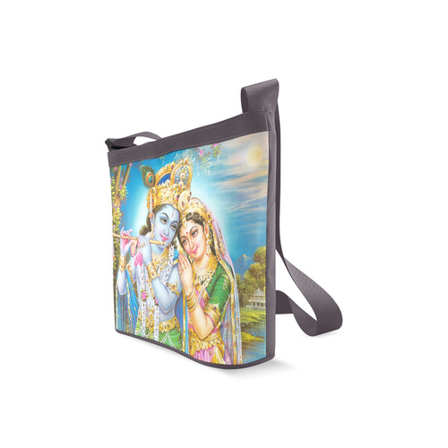 Krishna Radha Beautiful Hindu Landscape Crossbody Bags (Model 1613)
