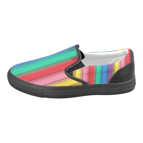 Colorful statement Slip-on Canvas Shoes for Men/Large Size (Model 019)