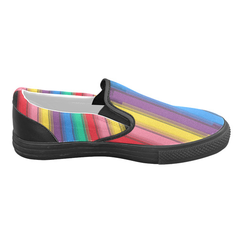 Colorful statement Slip-on Canvas Shoes for Men/Large Size (Model 019)