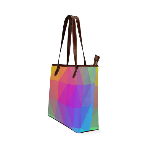 Triangle Rainbow Abstract Shoulder Tote Bag (Model 1646)
