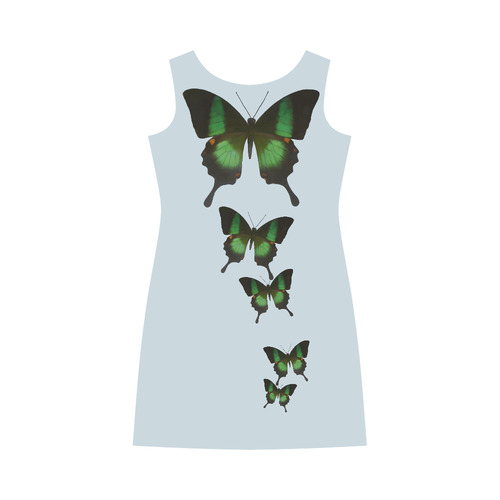 Papilio archturus butterfly painting Round Collar Dress (D22)